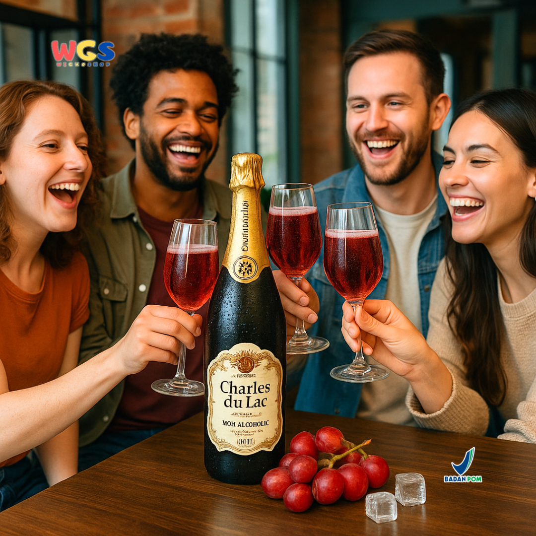 Charles du Lac Sparkling Red Grape 750ml – Minuman Anggur Merah Non Alkohol Elegan & Premium