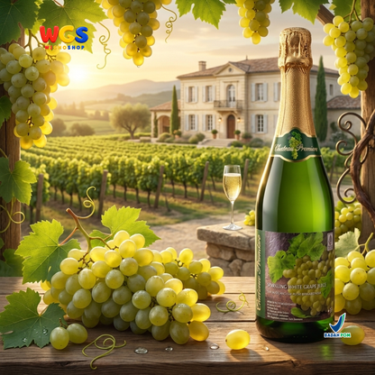 Chateau Premiere Sparkling White Grape Juice 750ml - Sari Anggur Putih Bersoda Non Alkohol Halal Belgia