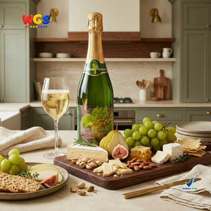 Chateau Premiere Sparkling White Grape Juice 750ml - Sari Anggur Putih Bersoda Non Alkohol Halal Belgia