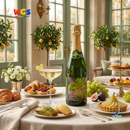 Chateau Premiere Sparkling White Grape Juice 750ml - Sari Anggur Putih Bersoda Non Alkohol Halal Belgia