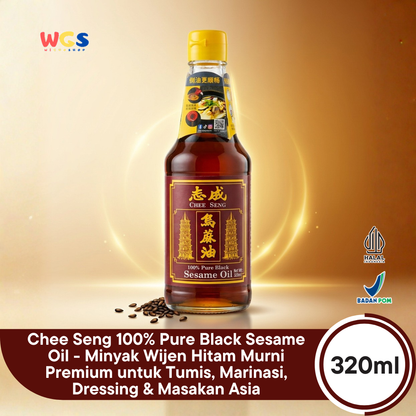 Chee Seng 100% Pure Black Sesame Oil 320 ml - Pure Black Sesame Oil