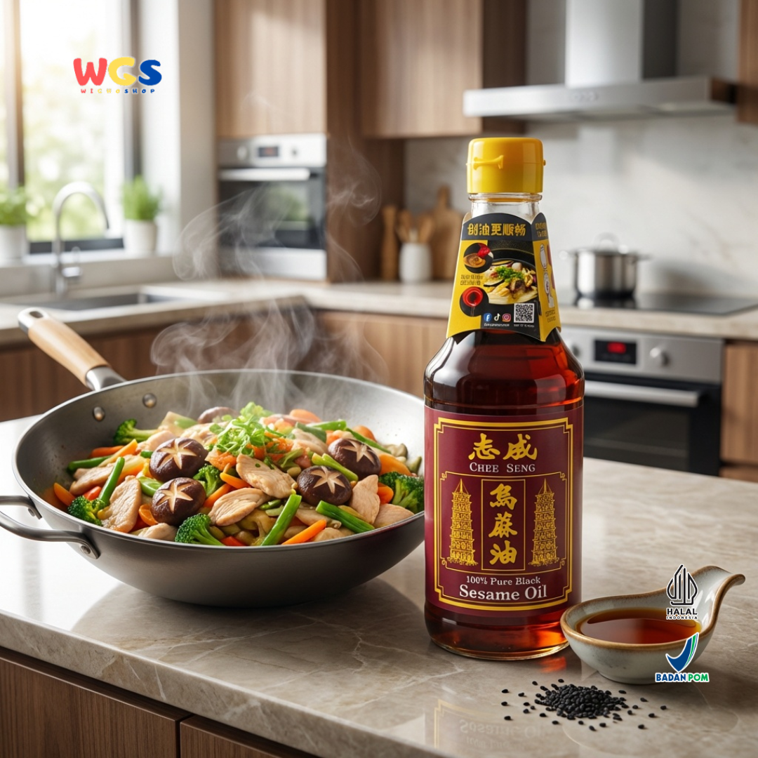 Chee Seng 100% Pure Black Sesame Oil 320 ml - Pure Black Sesame Oil