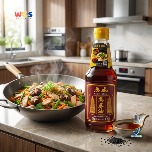 Chee Seng 100% Pure Black Sesame Oil 320 ml - Pure Black Sesame Oil