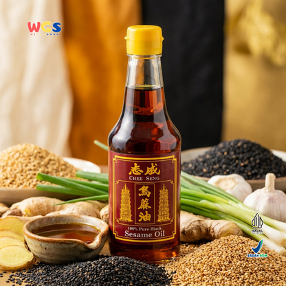 Chee Seng 100% Pure Black Sesame Oil 320 ml - Pure Black Sesame Oil