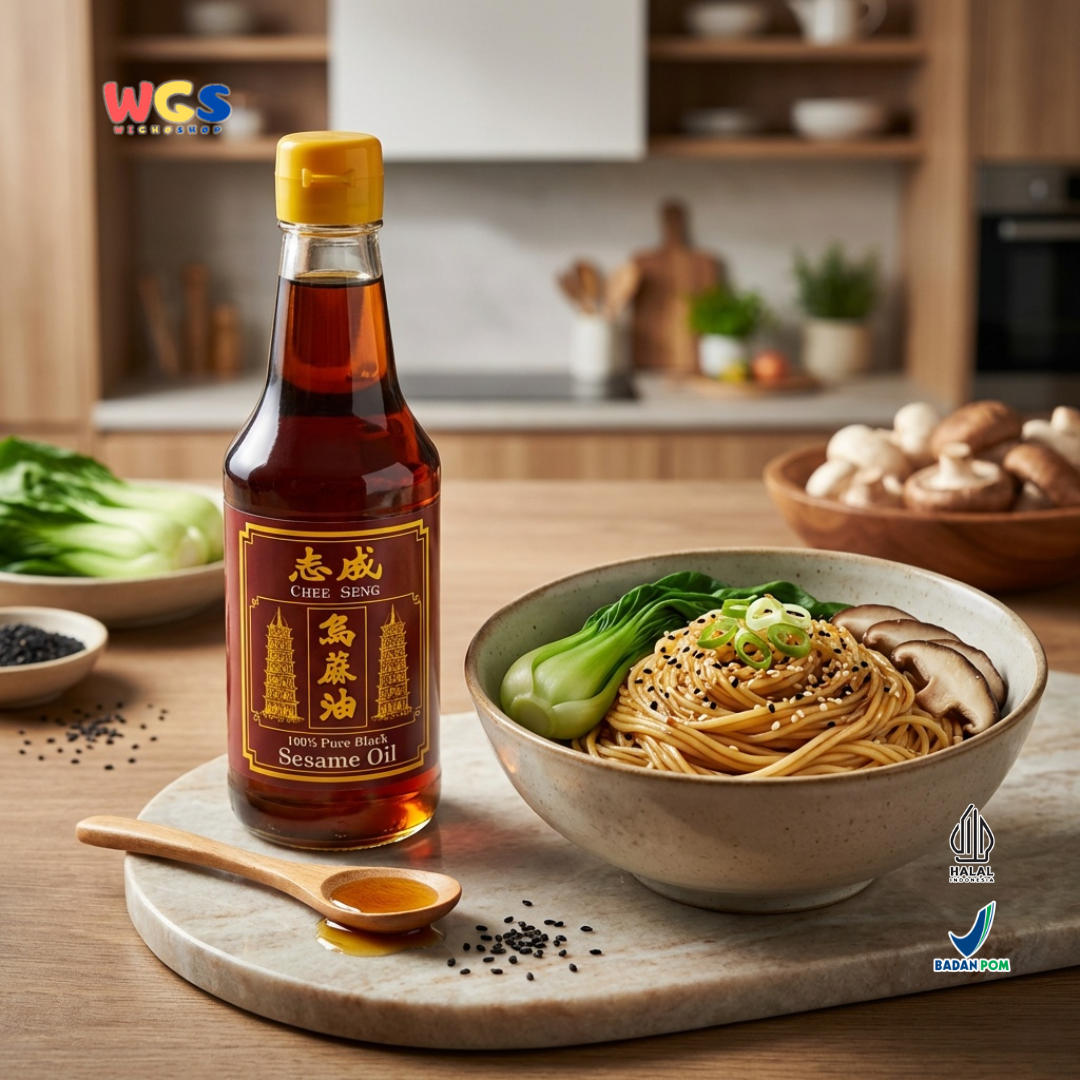 Chee Seng 100% Pure Black Sesame Oil 320 ml - Pure Black Sesame Oil