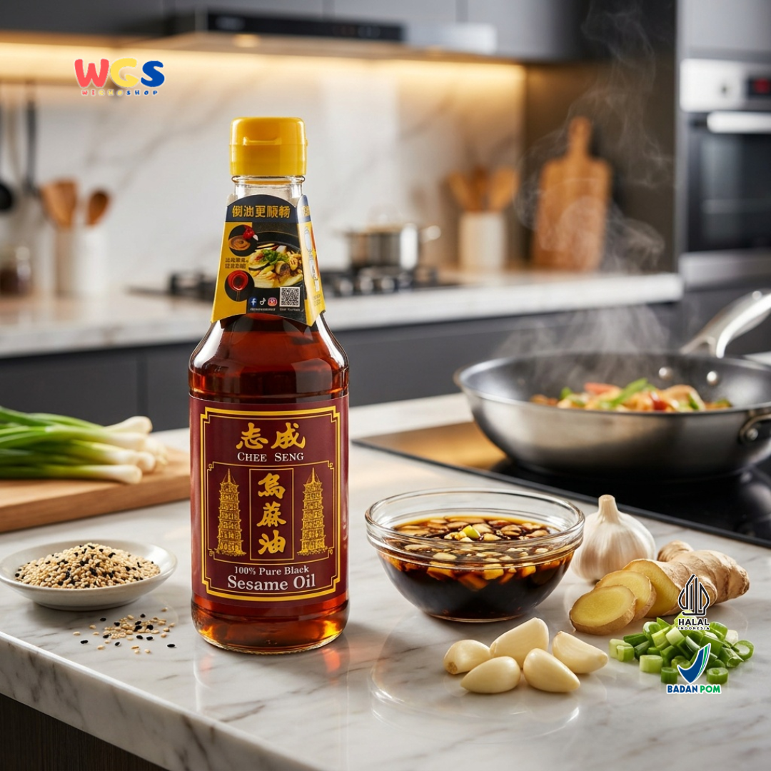 Chee Seng 100% Pure Black Sesame Oil 320 ml - Pure Black Sesame Oil