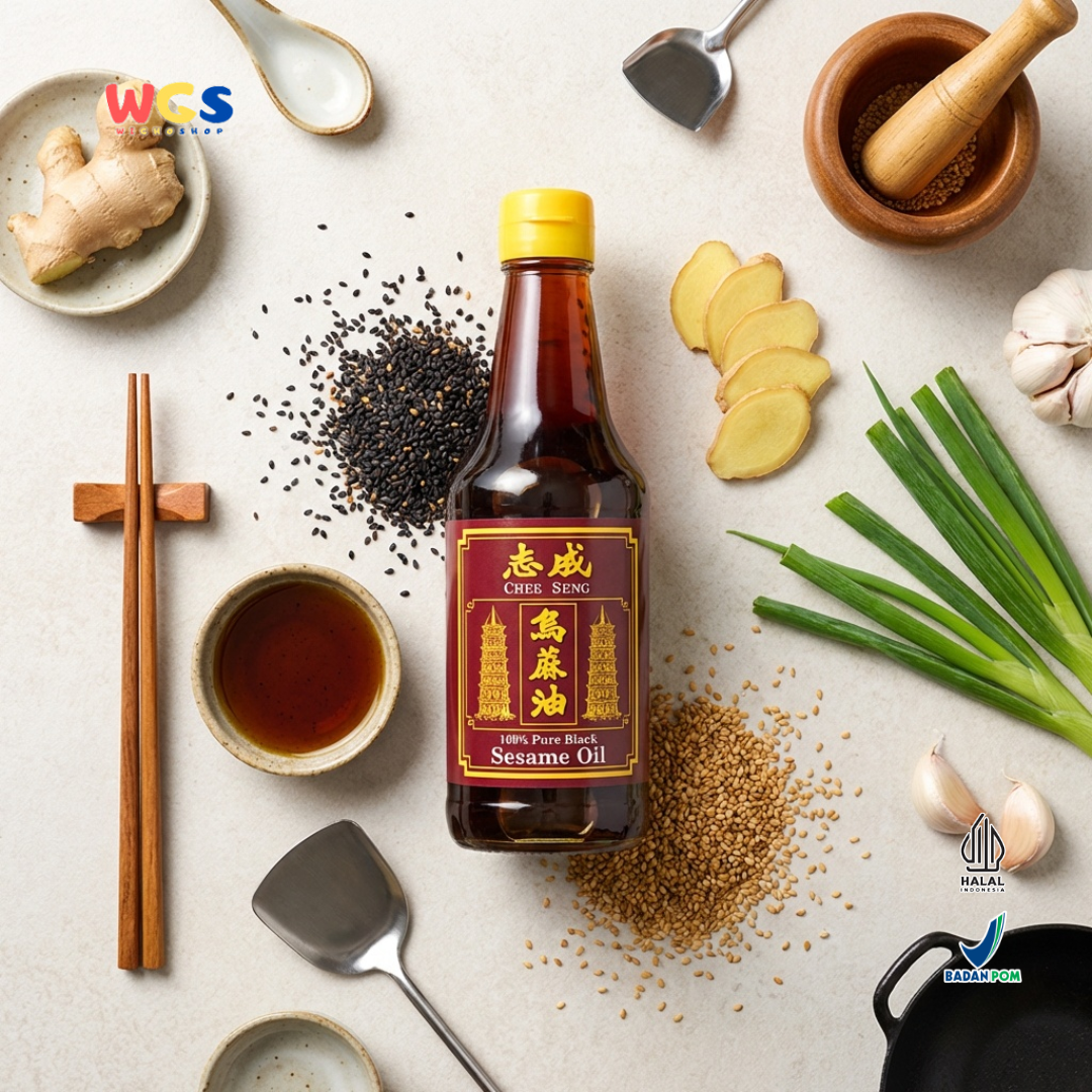 Chee Seng 100% Pure Black Sesame Oil 320 ml - Pure Black Sesame Oil