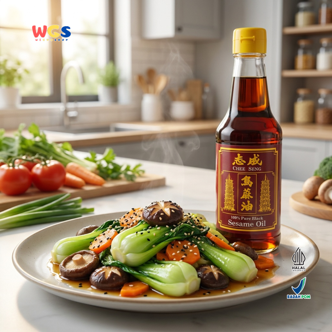 Chee Seng 100% Pure Black Sesame Oil 320 ml - Pure Black Sesame Oil