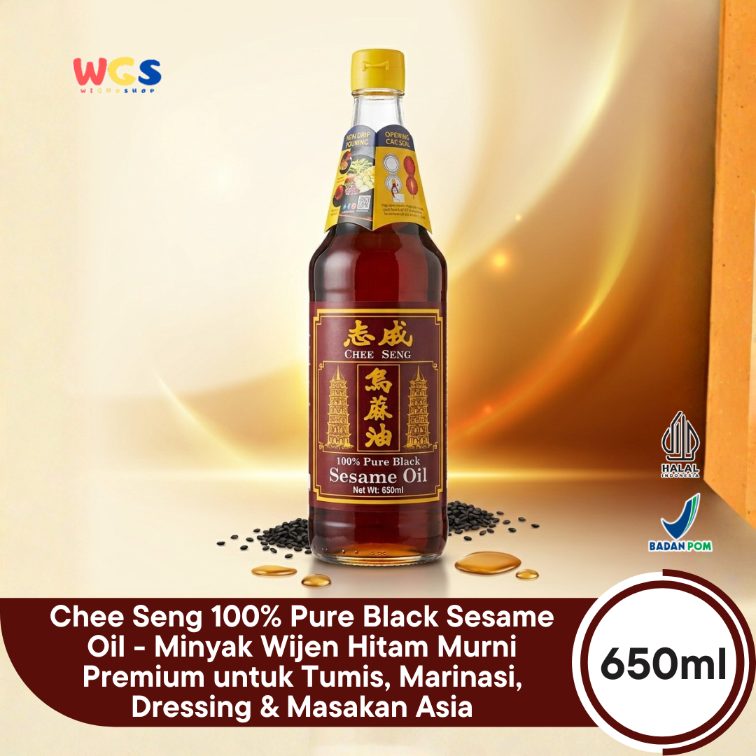 Chee Seng 100% Pure Black Sesame Oil 650 ml - Pure Sesame Oil