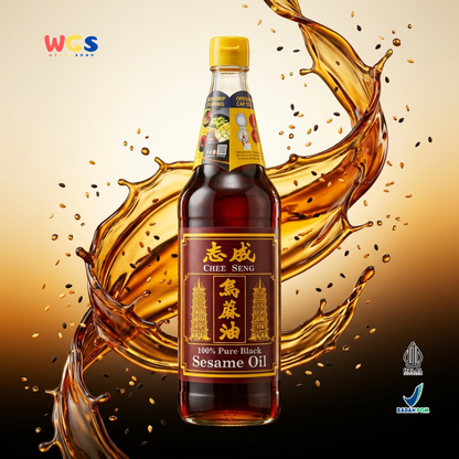 Chee Seng 100% Pure Black Sesame Oil 650 ml - Pure Sesame Oil