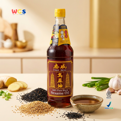 Chee Seng 100% Pure Black Sesame Oil 650 ml - Pure Sesame Oil
