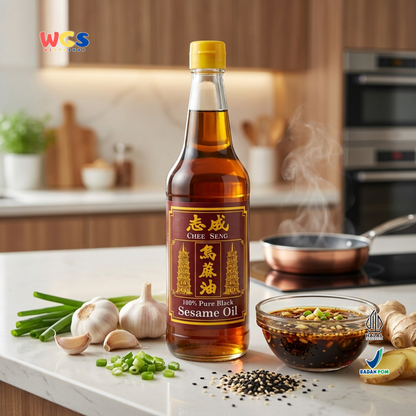 Chee Seng 100% Pure Black Sesame Oil 650 ml - Pure Sesame Oil