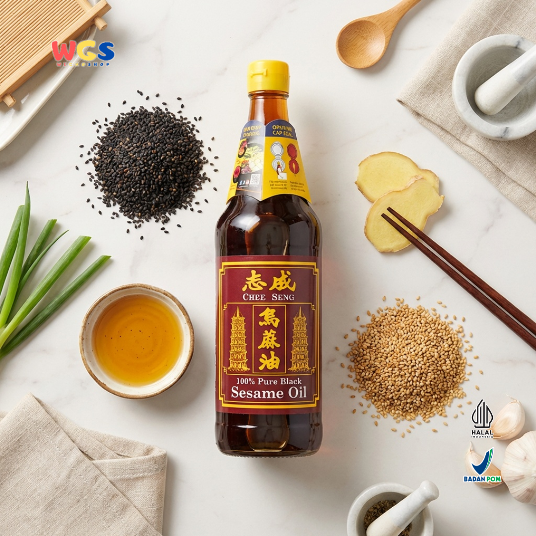 Chee Seng 100% Pure Black Sesame Oil 650 ml - Pure Sesame Oil