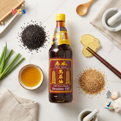 Chee Seng 100% Pure Black Sesame Oil 650 ml - Pure Sesame Oil