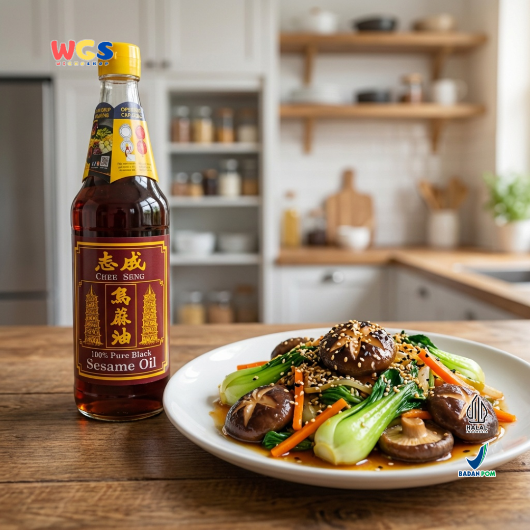 Chee Seng 100% Pure Black Sesame Oil 650 ml - Pure Sesame Oil