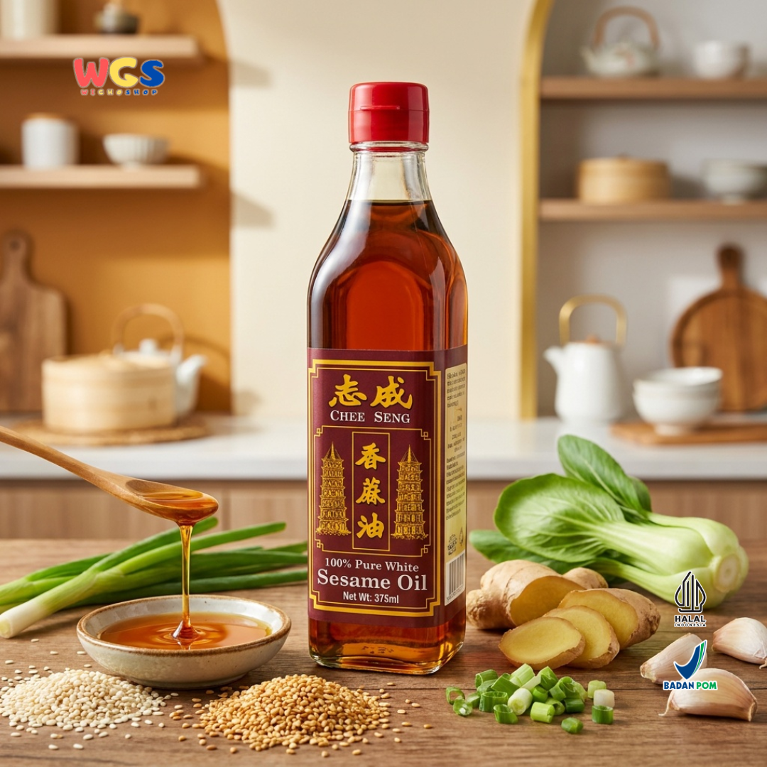 Pagoda Chee Seng Sesame Oil 100% Pure White Sesame Oil 375 ml