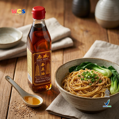 Pagoda Chee Seng Sesame Oil 100% Pure White Sesame Oil 375 ml