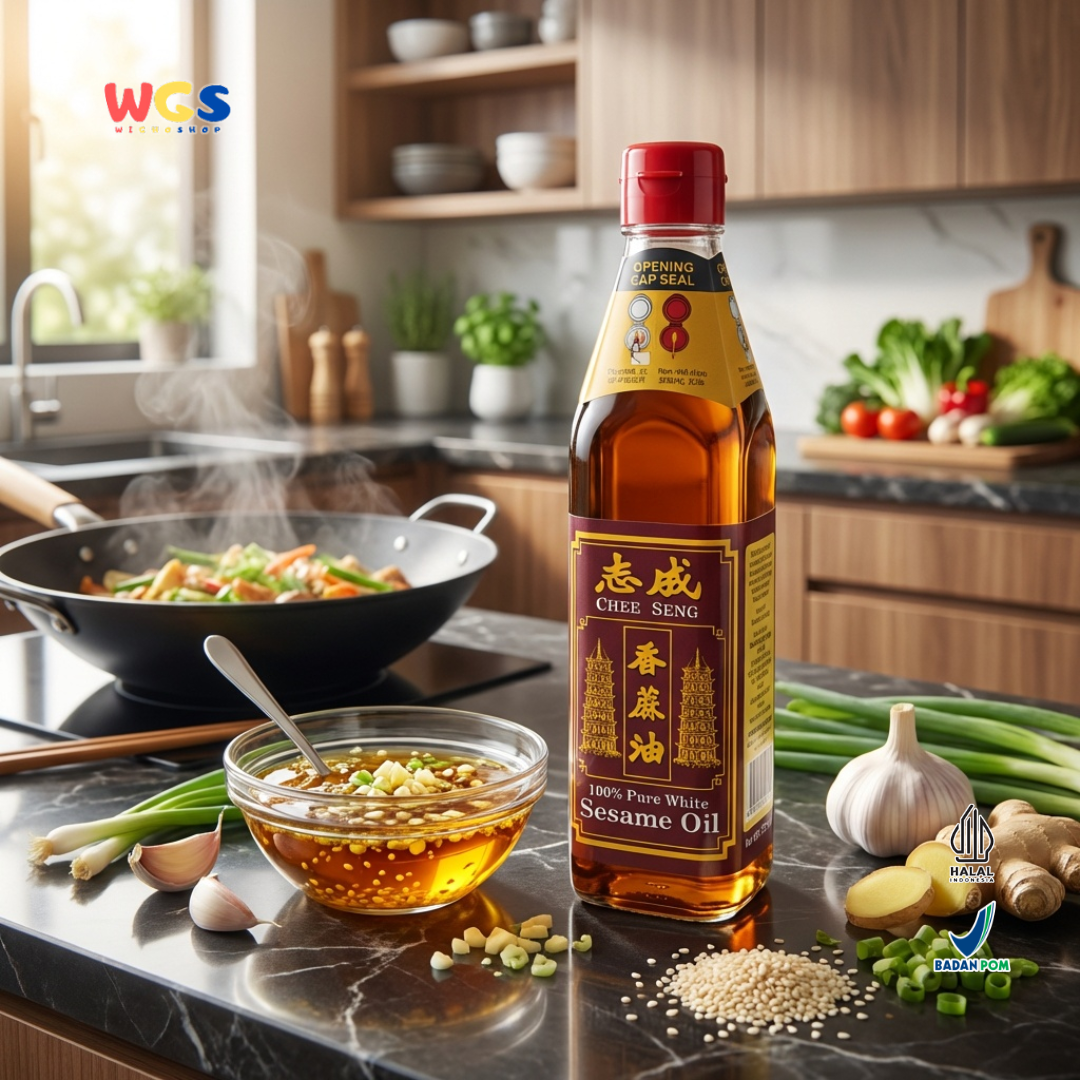 Pagoda Chee Seng Sesame Oil 100% Pure White Sesame Oil 375 ml