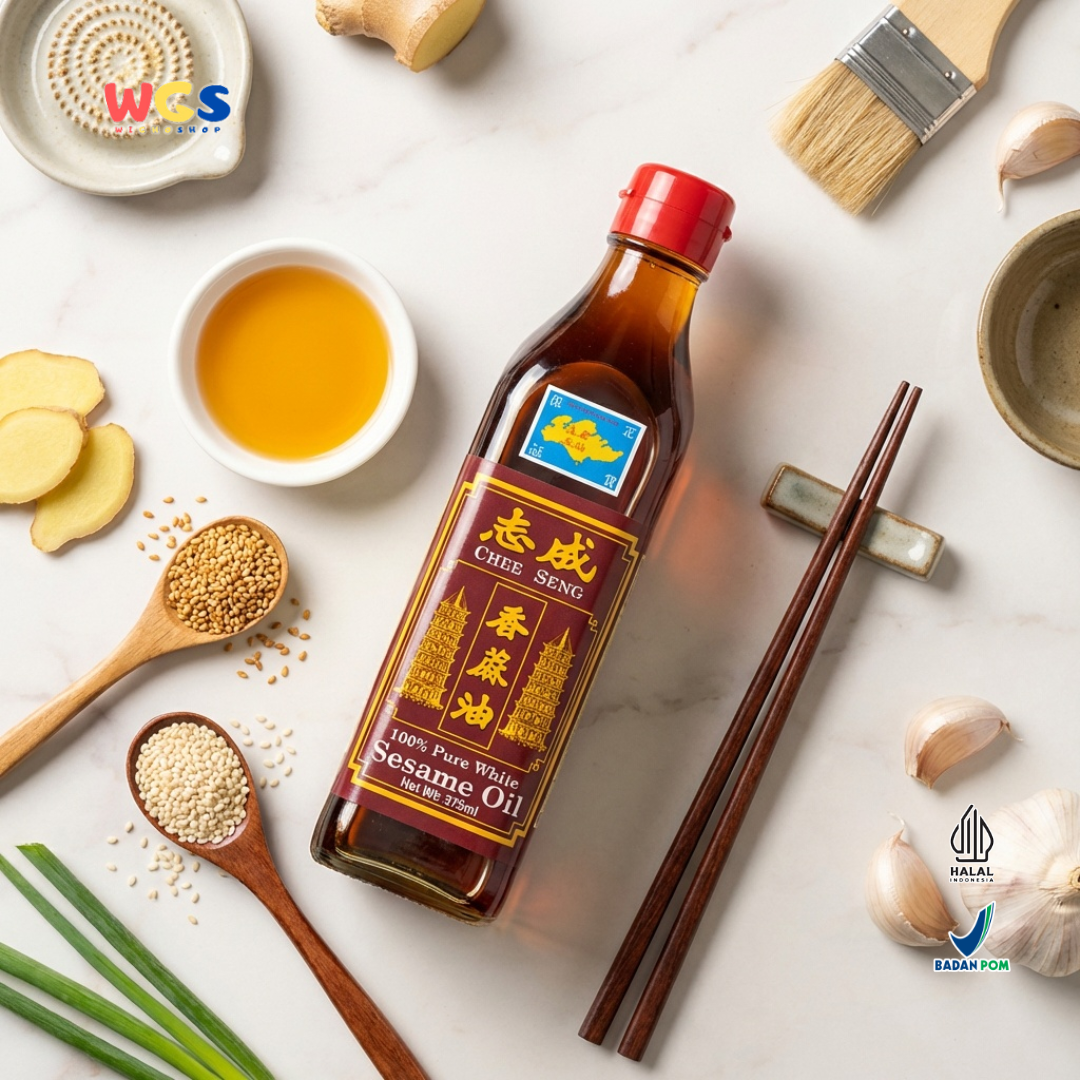 Pagoda Chee Seng Sesame Oil 100% Pure White Sesame Oil 375 ml