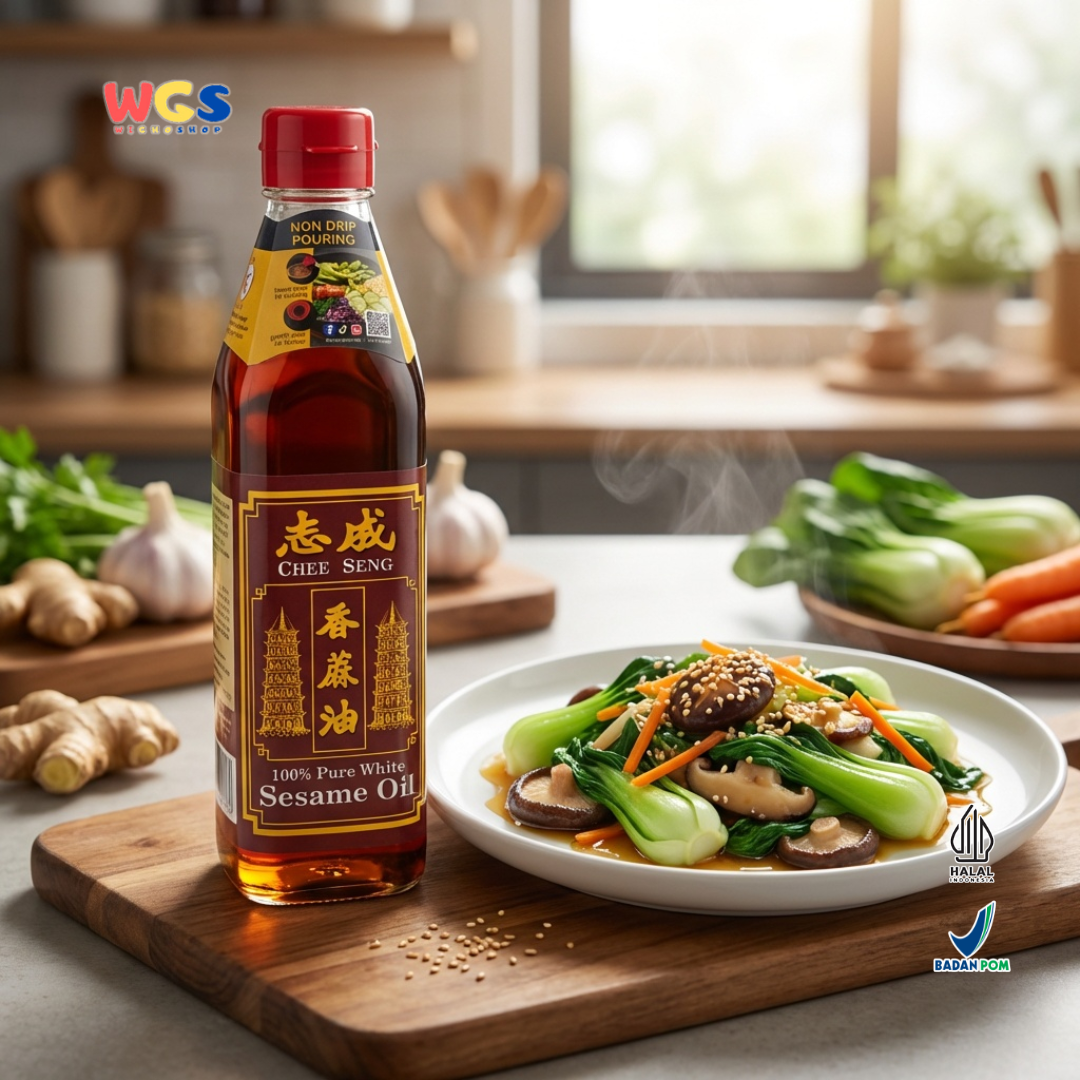 Pagoda Chee Seng Sesame Oil 100% Pure White Sesame Oil 375 ml