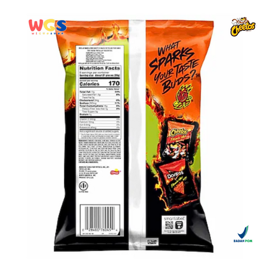 Cheetos Flamin’ Hot Limón Crunchy 226.8g – Snack Jagung Pedas Asam Renyah
