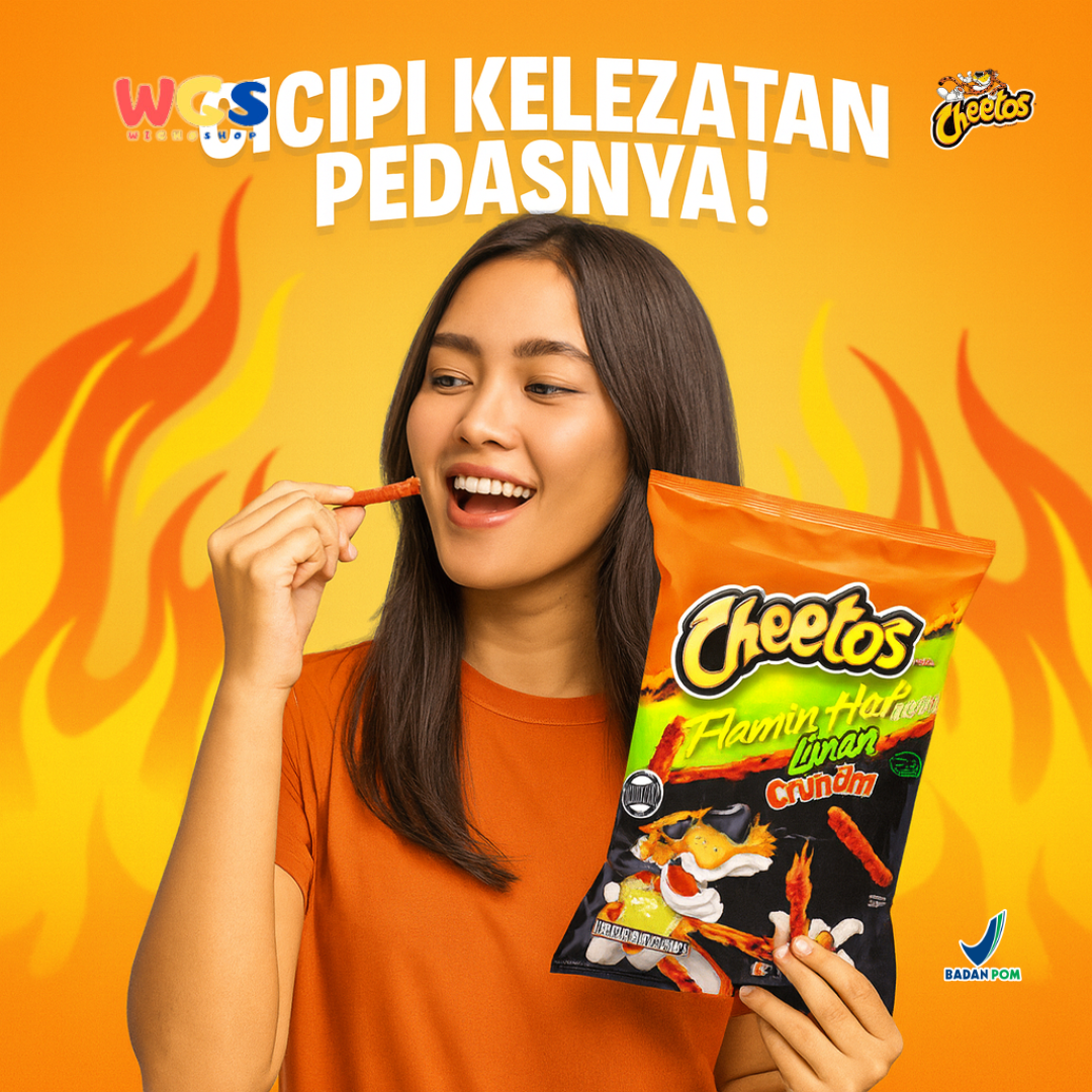 Cheetos Flamin’ Hot Limón Crunchy 226.8g – Snack Jagung Pedas Asam Renyah