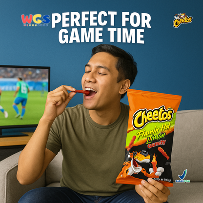 Cheetos Flamin’ Hot Limón Crunchy 226.8g – Snack Jagung Pedas Asam Renyah