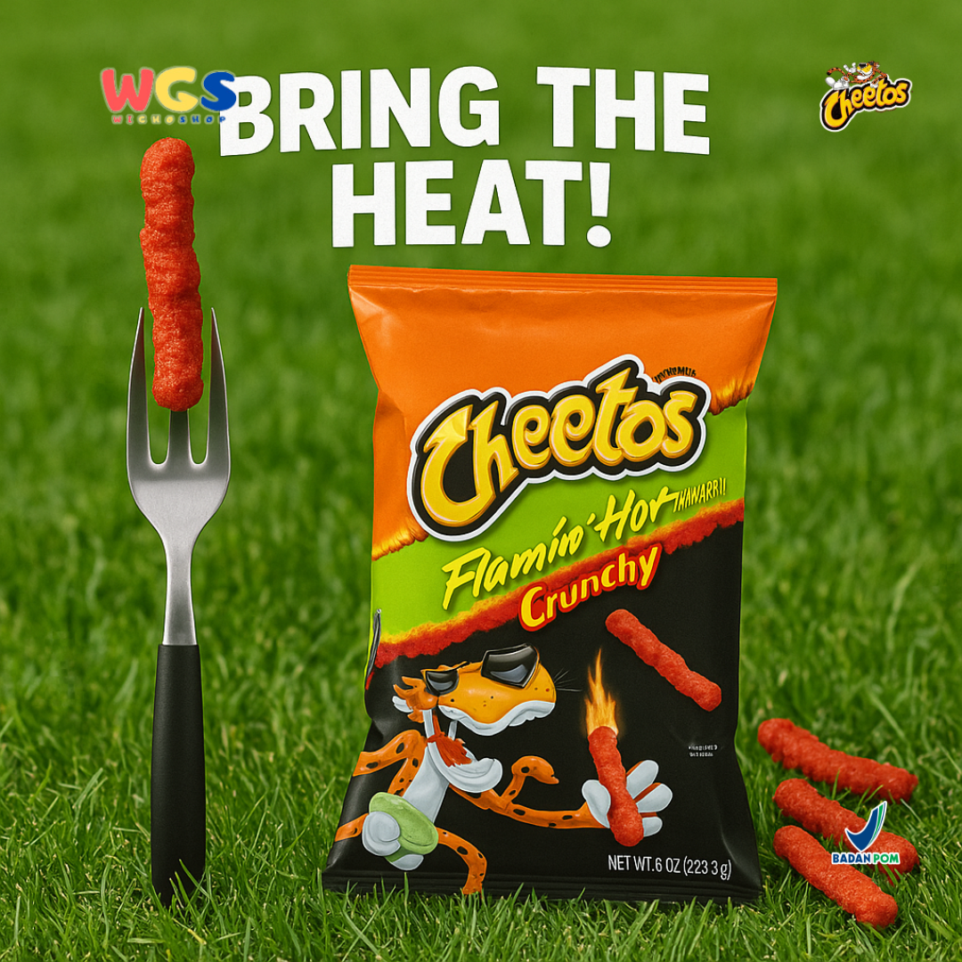 Cheetos Flamin’ Hot Limón Crunchy 226.8g – Snack Jagung Pedas Asam Renyah