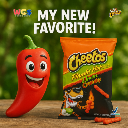 Cheetos Flamin’ Hot Limón Crunchy 226.8g – Snack Jagung Pedas Asam Renyah