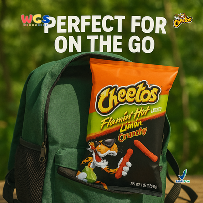 Cheetos Flamin’ Hot Limón Crunchy 226.8g – Snack Jagung Pedas Asam Renyah