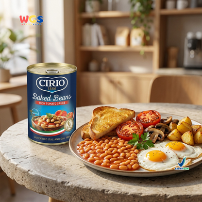 Cirio 1856 Baked Beans Rich Tomato Sauce 420g - Kacang Panggang Saus Tomat Italia