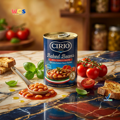 Cirio 1856 Baked Beans Rich Tomato Sauce 420g - Kacang Panggang Saus Tomat Italia