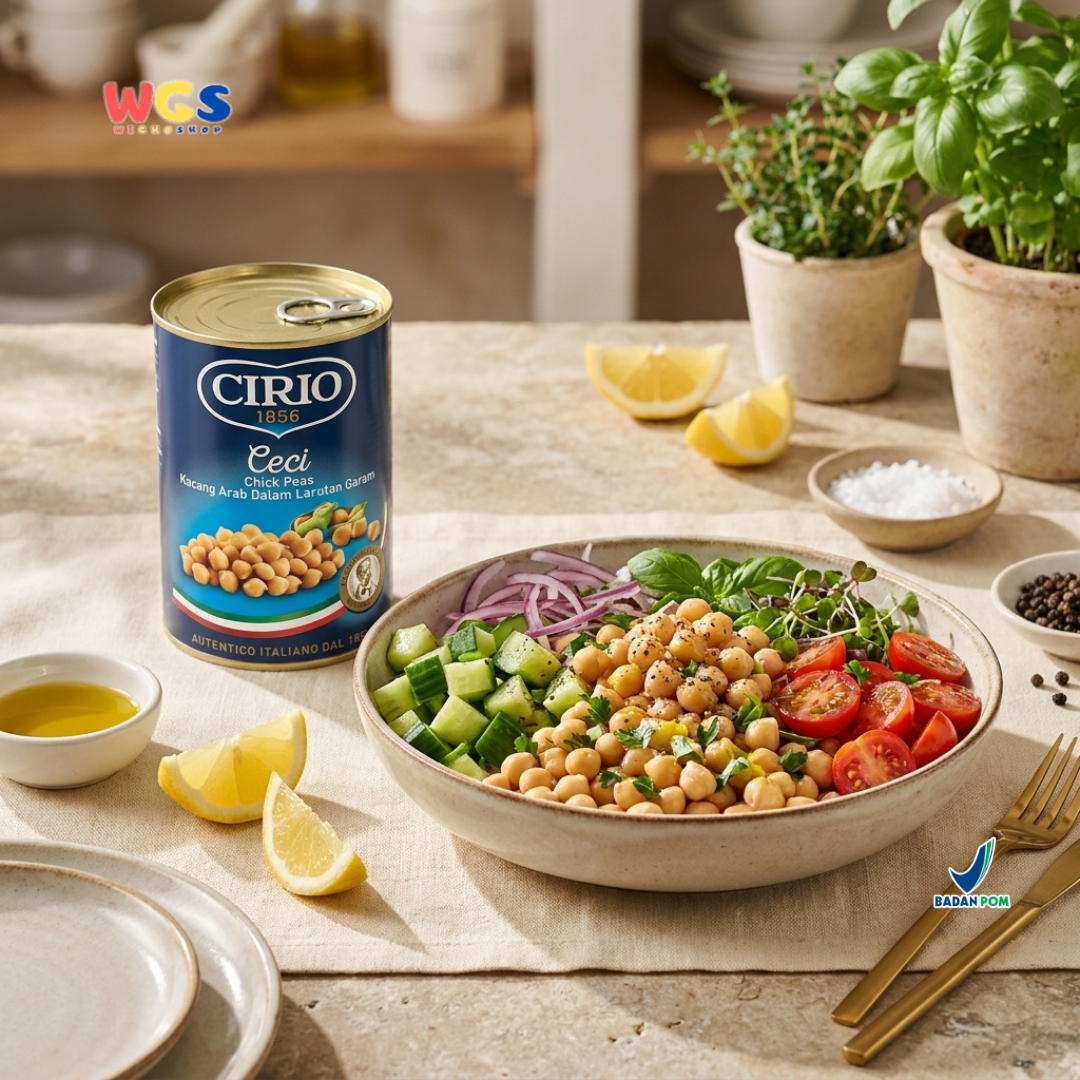 Cirio 1856 Ceci Chick Peas 400g - Kacang Arab Italia Kaleng untuk Hummus, Sup, Salad