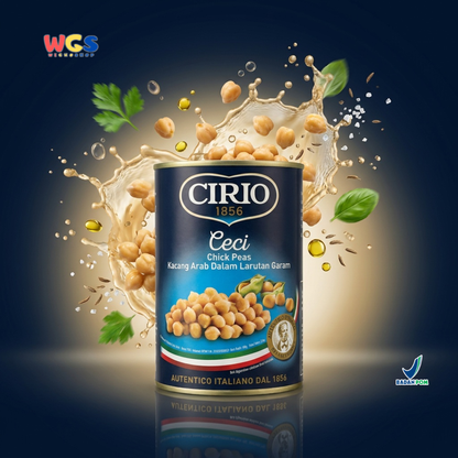 Cirio 1856 Ceci Chick Peas 400g - Kacang Arab Italia Kaleng untuk Hummus, Sup, Salad
