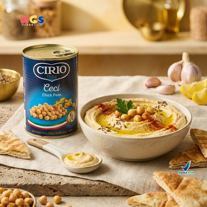 Cirio 1856 Ceci Chick Peas 400g - Kacang Arab Italia Kaleng untuk Hummus, Sup, Salad
