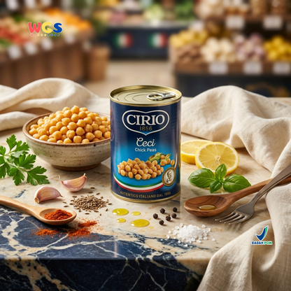 Cirio 1856 Ceci Chick Peas 400g - Kacang Arab Italia Kaleng untuk Hummus, Sup, Salad