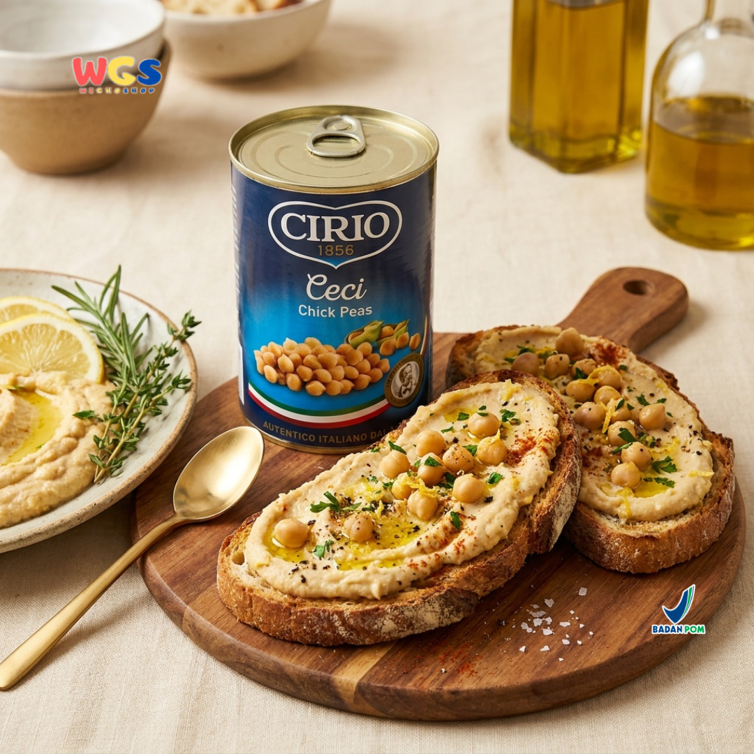Cirio 1856 Ceci Chick Peas 400g - Kacang Arab Italia Kaleng untuk Hummus, Sup, Salad