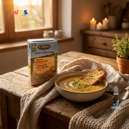 Cirio 1856 Creamy Chickpea Soup 480ml - Sup Kacang Arab Italia dengan Extra Virgin Olive Oil