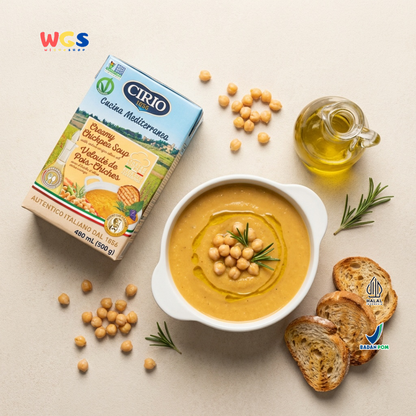 Cirio 1856 Creamy Chickpea Soup 480ml - Sup Kacang Arab Italia dengan Extra Virgin Olive Oil