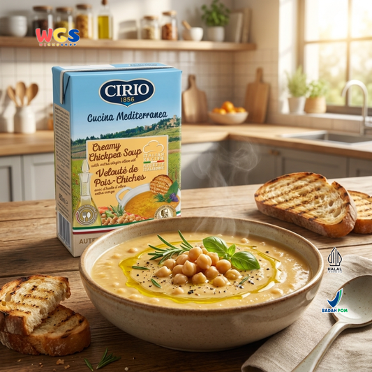Cirio 1856 Creamy Chickpea Soup 500g - Sup Kacang Arab Italia Extra Virgin Olive Oil