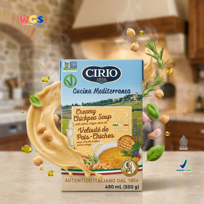 Cirio 1856 Creamy Chickpea Soup 500g - Sup Kacang Arab Italia Extra Virgin Olive Oil