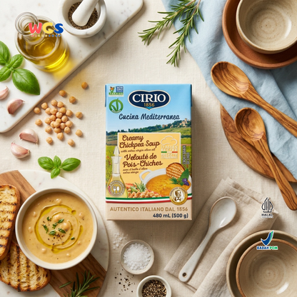 Cirio 1856 Creamy Chickpea Soup 500g - Sup Kacang Arab Italia Extra Virgin Olive Oil