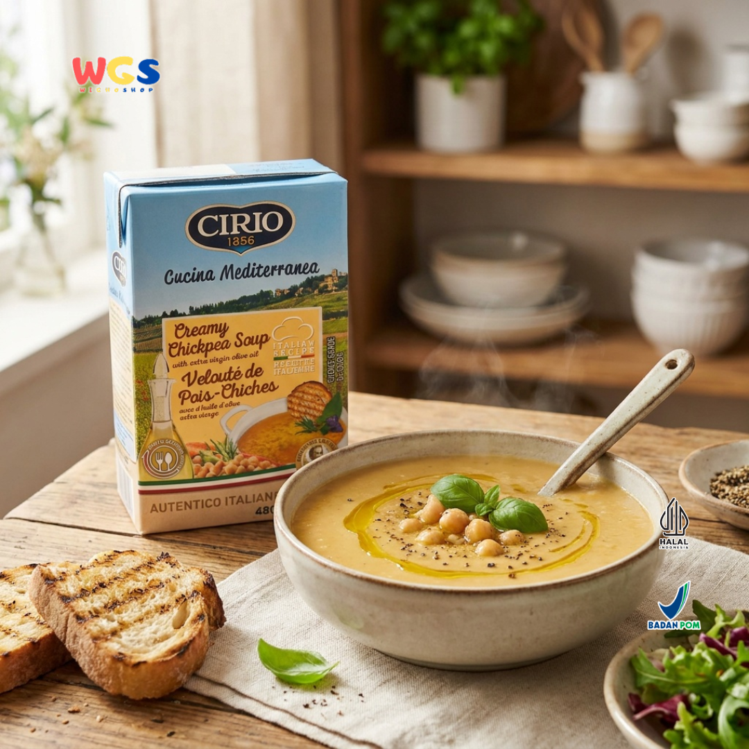 Cirio 1856 Creamy Chickpea Soup 500g - Sup Kacang Arab Italia Extra Virgin Olive Oil