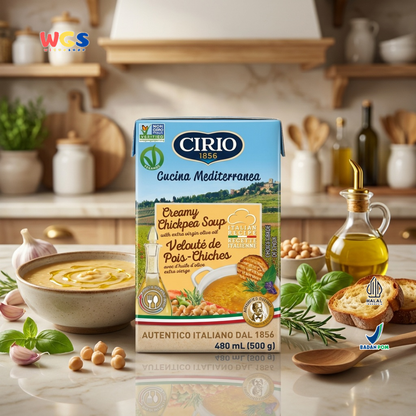 Cirio 1856 Creamy Chickpea Soup 500g - Sup Kacang Arab Italia Extra Virgin Olive Oil
