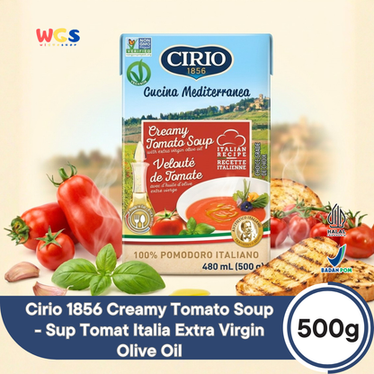 Cirio 1856 Creamy Tomato Soup 500g - Sup Tomat Italia Extra Virgin Olive Oil