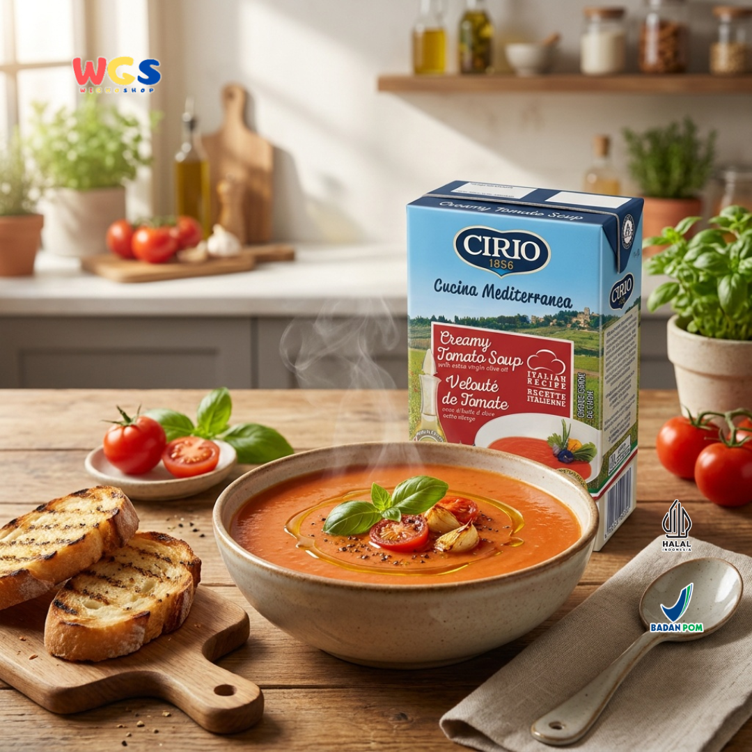 Cirio 1856 Creamy Tomato Soup 500g - Sup Tomat Italia Extra Virgin Olive Oil
