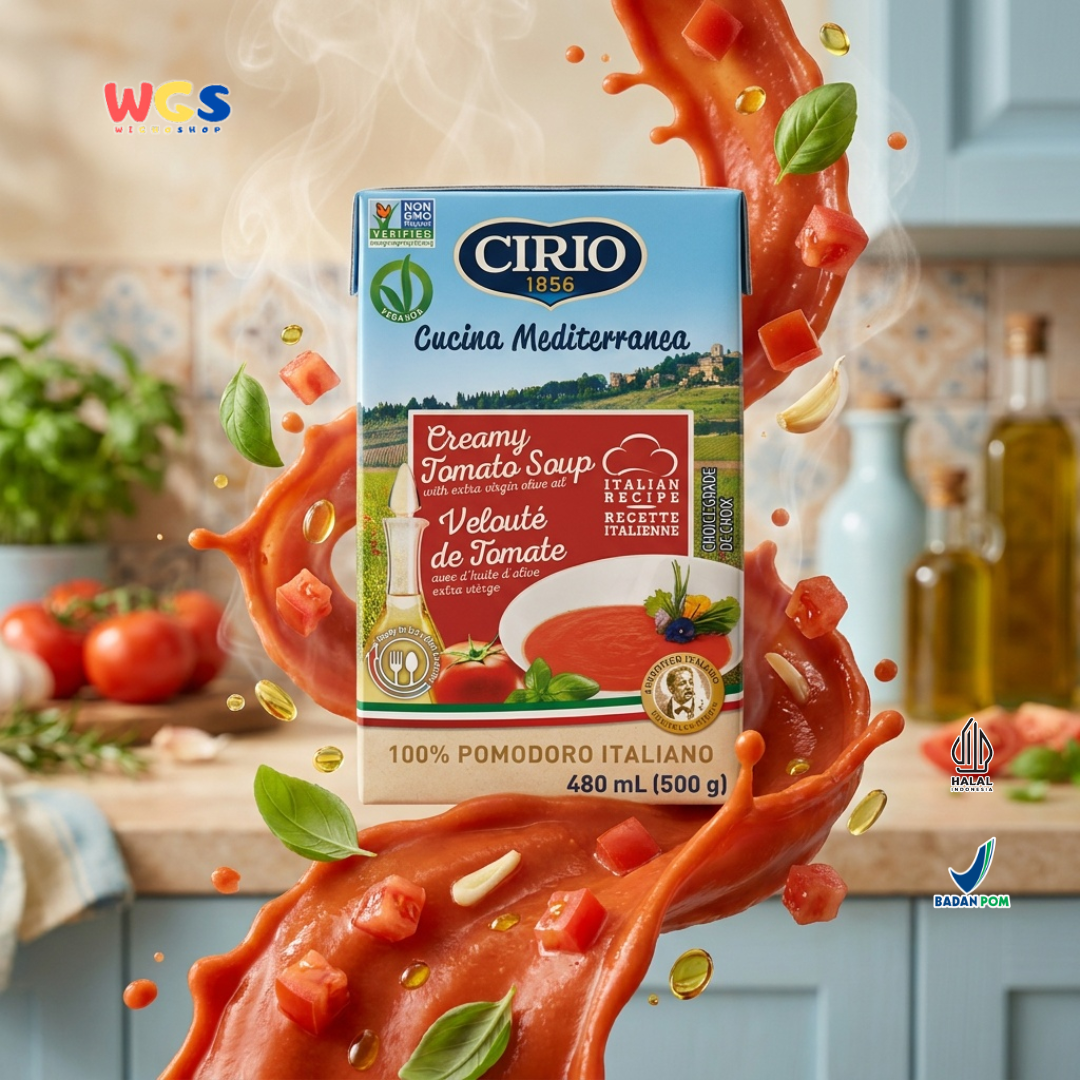 Cirio 1856 Creamy Tomato Soup 500g - Sup Tomat Italia Extra Virgin Olive Oil