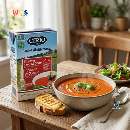 Cirio 1856 Creamy Tomato Soup 500g - Sup Tomat Italia Extra Virgin Olive Oil