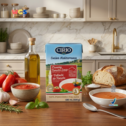 Cirio 1856 Creamy Tomato Soup 500g - Sup Tomat Italia Extra Virgin Olive Oil
