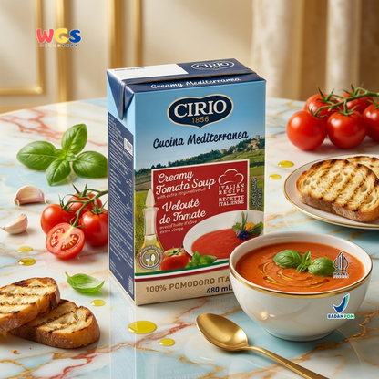 Cirio 1856 Creamy Tomato Soup 500g - Sup Tomat Italia Extra Virgin Olive Oil